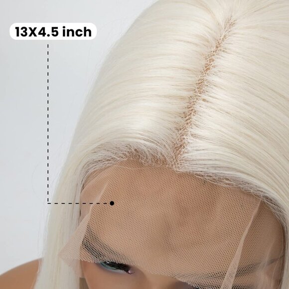 Platinum Blonde Lace Front Wig - Picture 3 of 5